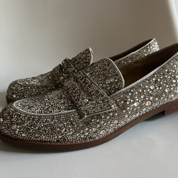 Betsey Johnson Aron Rhinestone Penny Loafer NWOT womens 7.5 - Picture 8 of 10